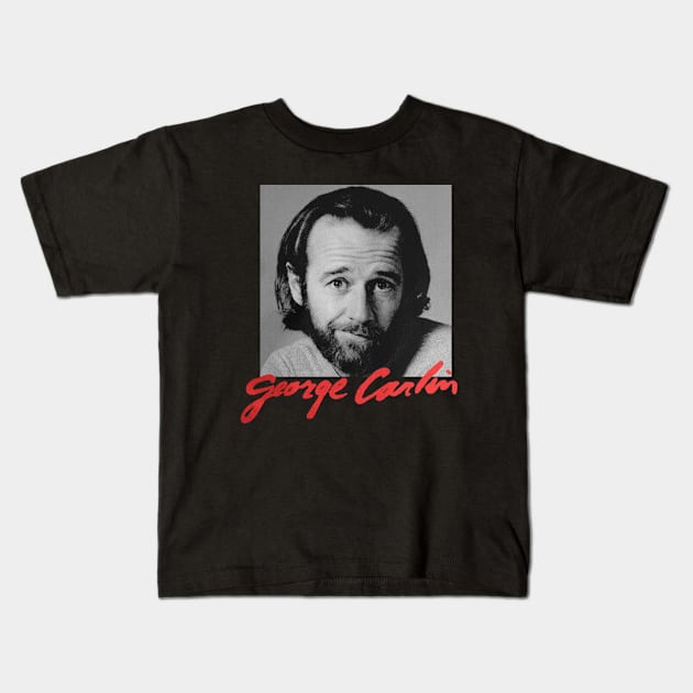 George Carlin // Retro Kids T-Shirt by BateerMonster